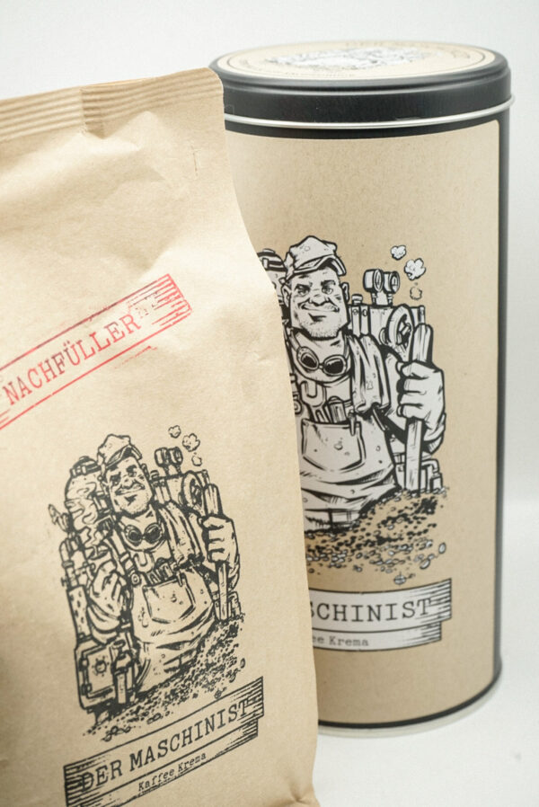Kaffee Crema "Maschinist" - ganze Bohne – Bild 7